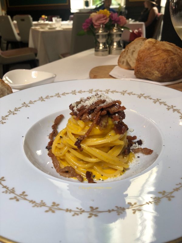 Spaghetti alla Carbonara at the Hotel Vilon