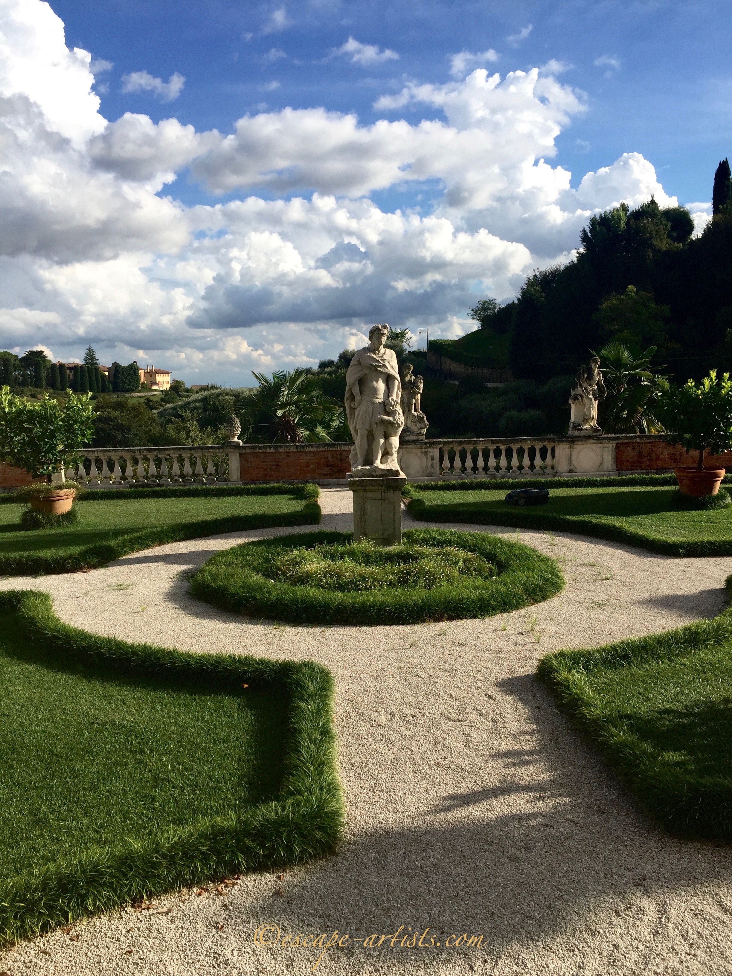 One of Asolo's private villa gardens