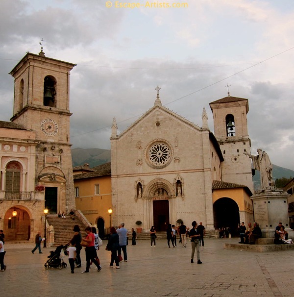 Piazza San Benedetto, home to the Benedictine monks