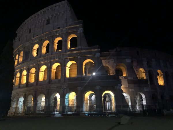 Night view of the Colosseum